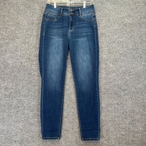 Curve Appeal Jeans Womens 8 Dark Blue Curve Creator High Rise Skinny Denim